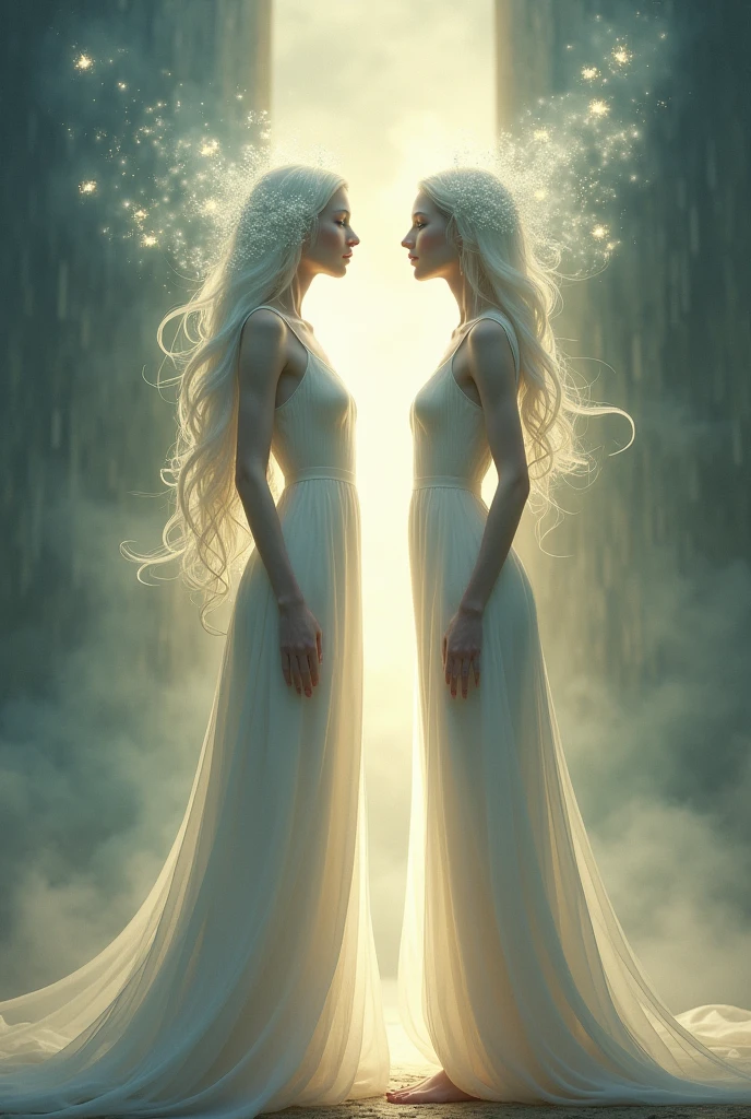 "Two souls are engaged in a conversation with each other."
