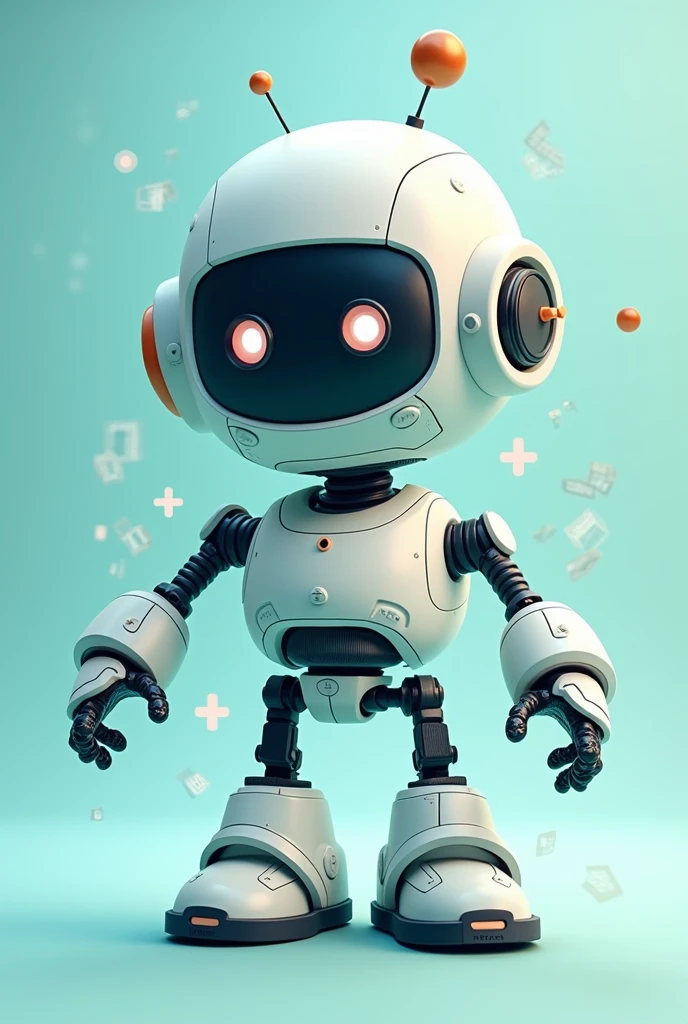 robot caricatura, Disney style for cool colors stickers