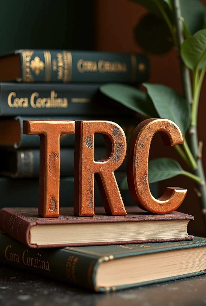 1080 x 1080 pixels PNG format Photo with the acronyms TRC With books of poems Cora coralina