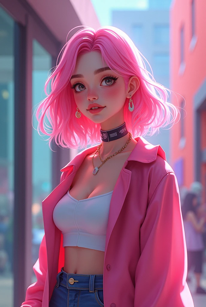 A feminine teenager with pink colors and very fashionable 