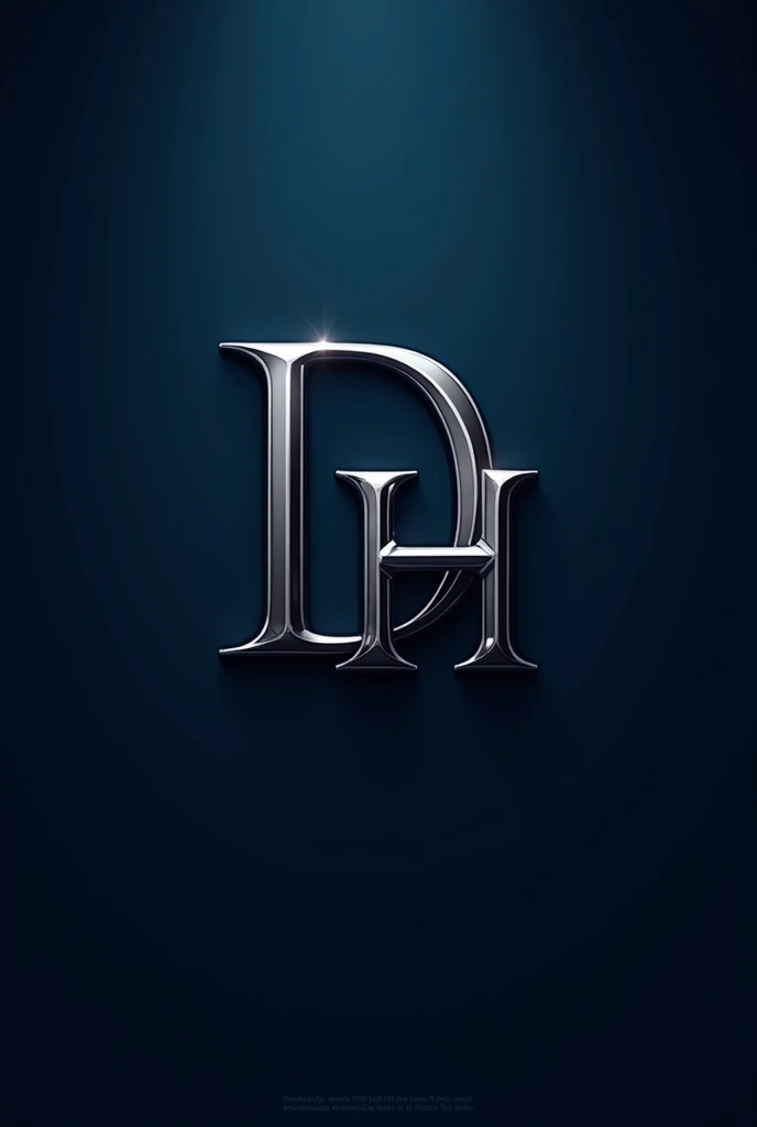 DH letter design. and dark blue background