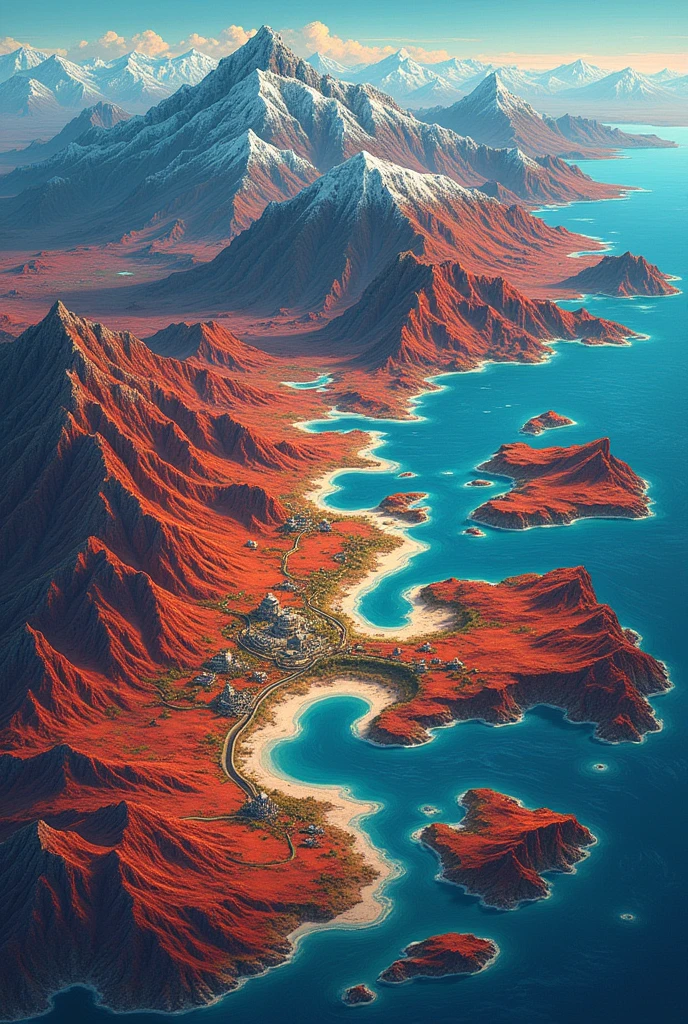 improve the background map and work with the blue red and white colors
