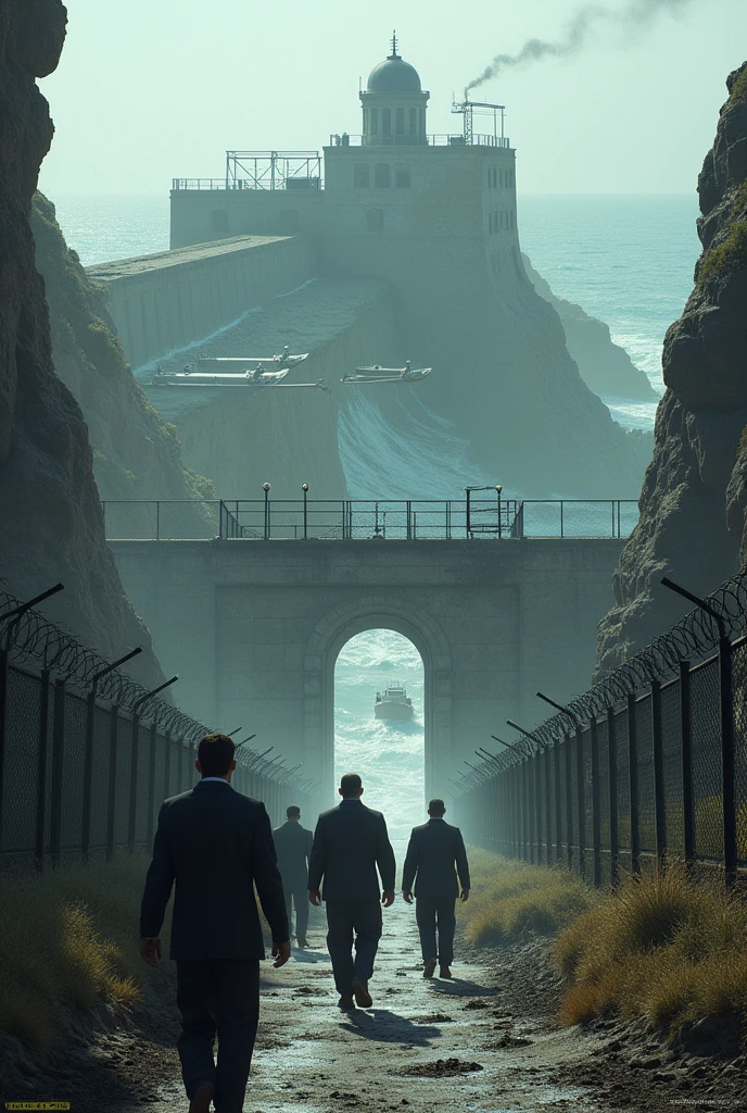 A prison with larger security on an island 