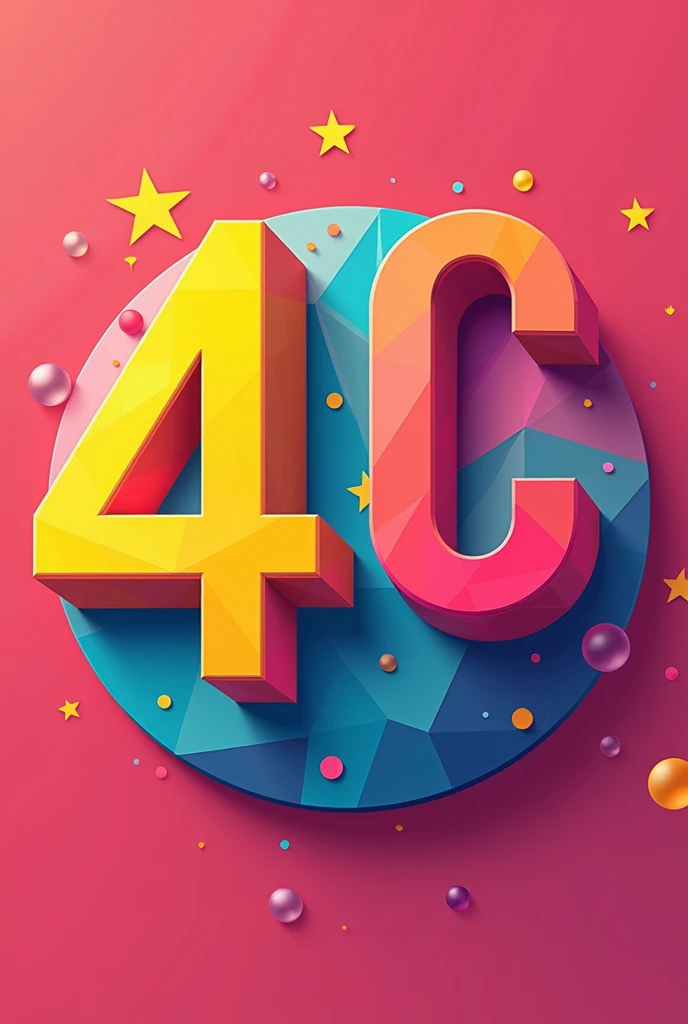 4C text in bright colors