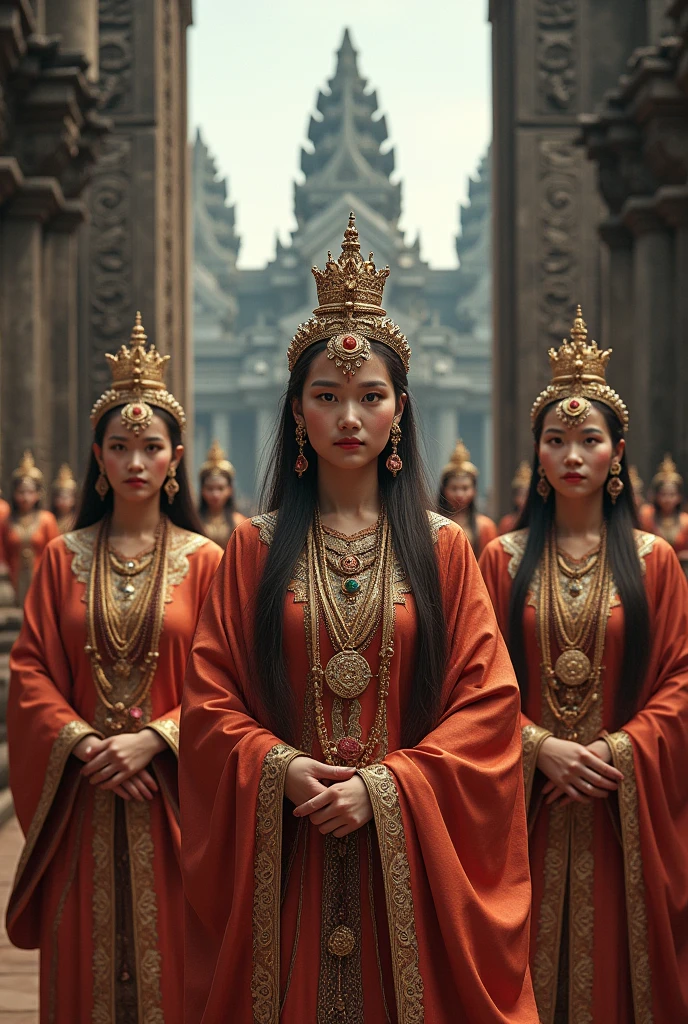 Angkorian people with Theirs traditional dress