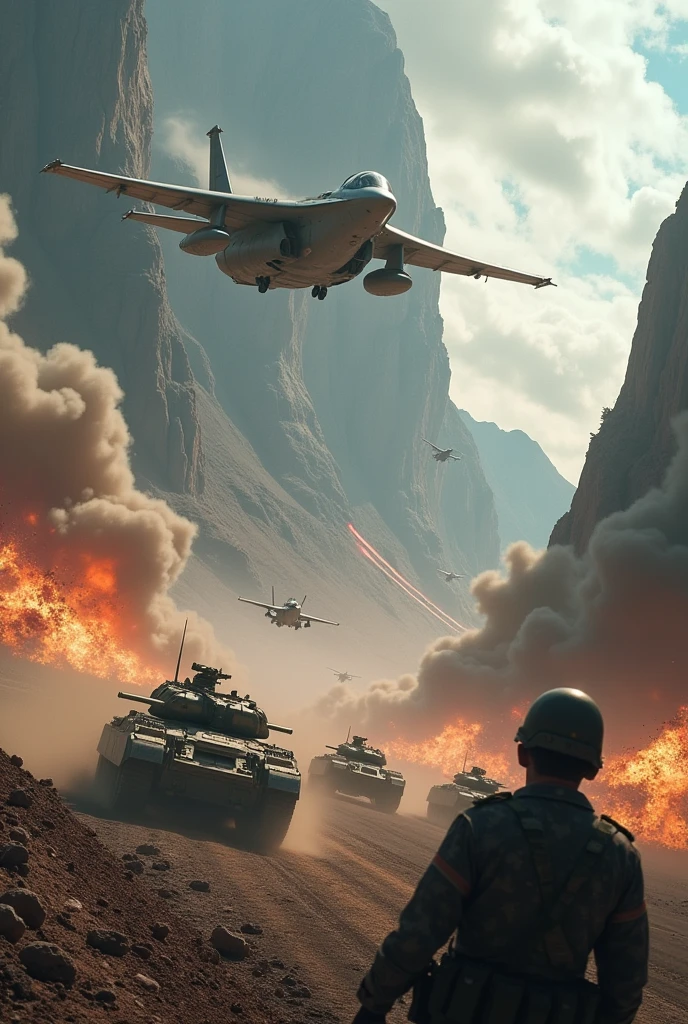 a war between land and air