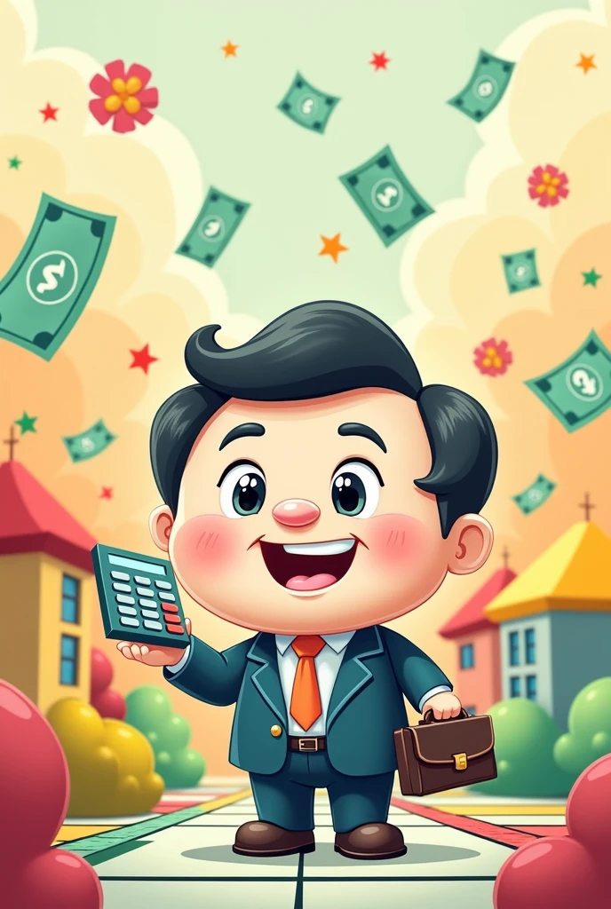 A cuter, economic-related, monopoly-style cartoon character