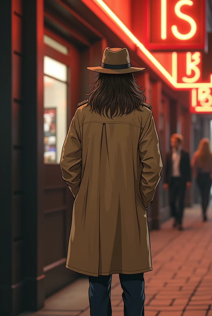 two people stacked in a trench coat, tan trench coat, wig, hat, sneaking into movies, totem pole trench coat, tpt, shoulder ride
