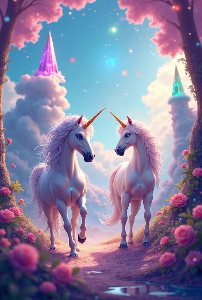 Unicorns in a colorful world