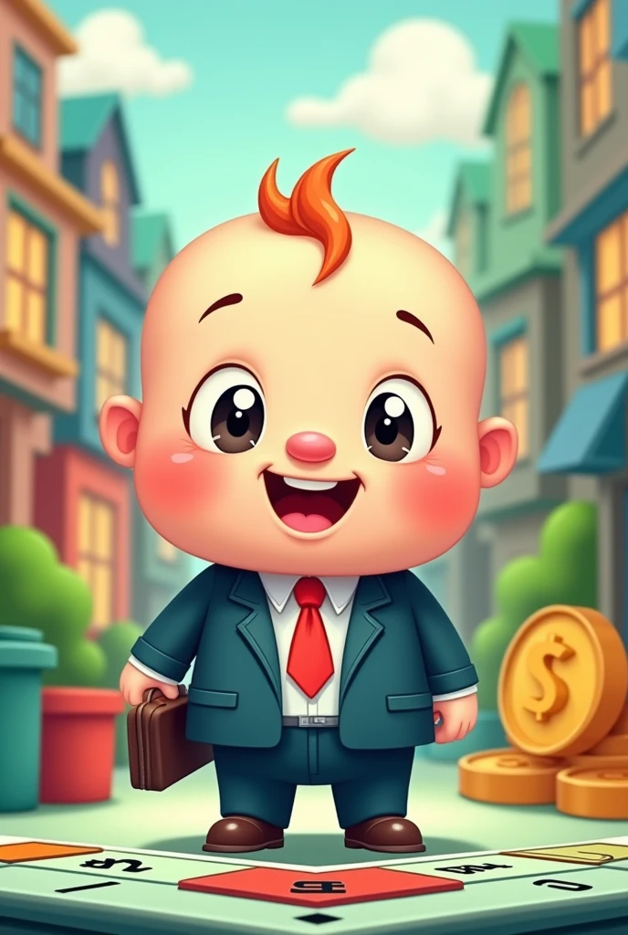 A cuter, economic-related, monopoly-style cartoon character