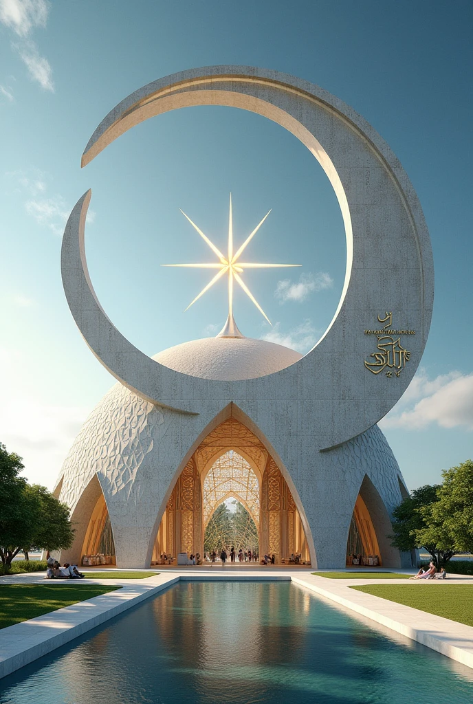 Contemporary Islamic temple inspired by the moon and the star