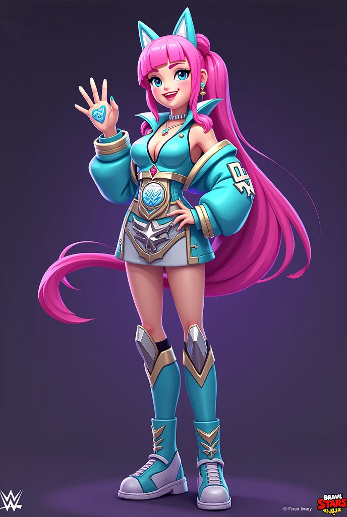 Create WWE belt for the character Melody from Brawl Stars