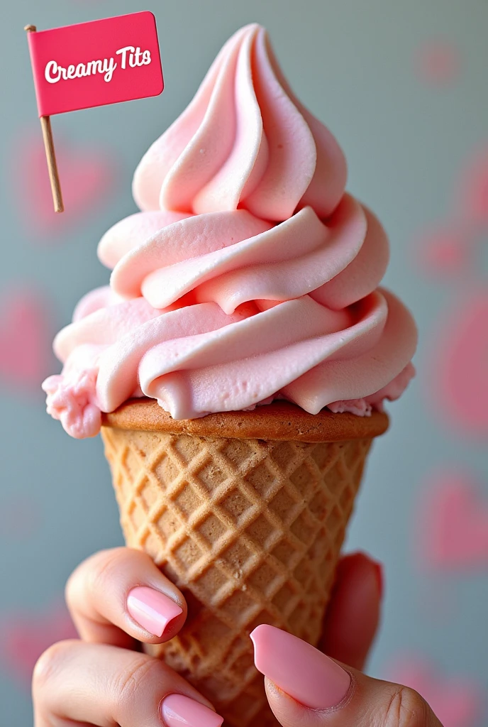 Ice cream sales advertisement that says "Creamy Tits " 15 Bs