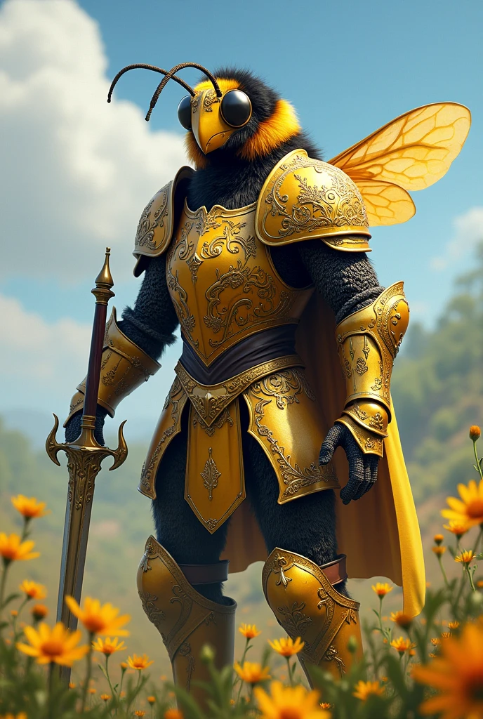 Bumblebee in knight armor