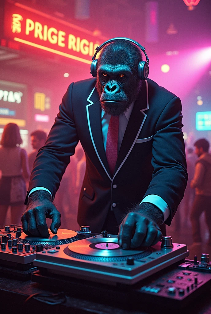 King Kong DJ in 60s clothes
