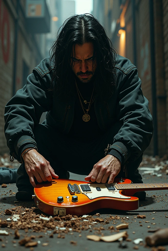 They break a musician&#39;s guitar
