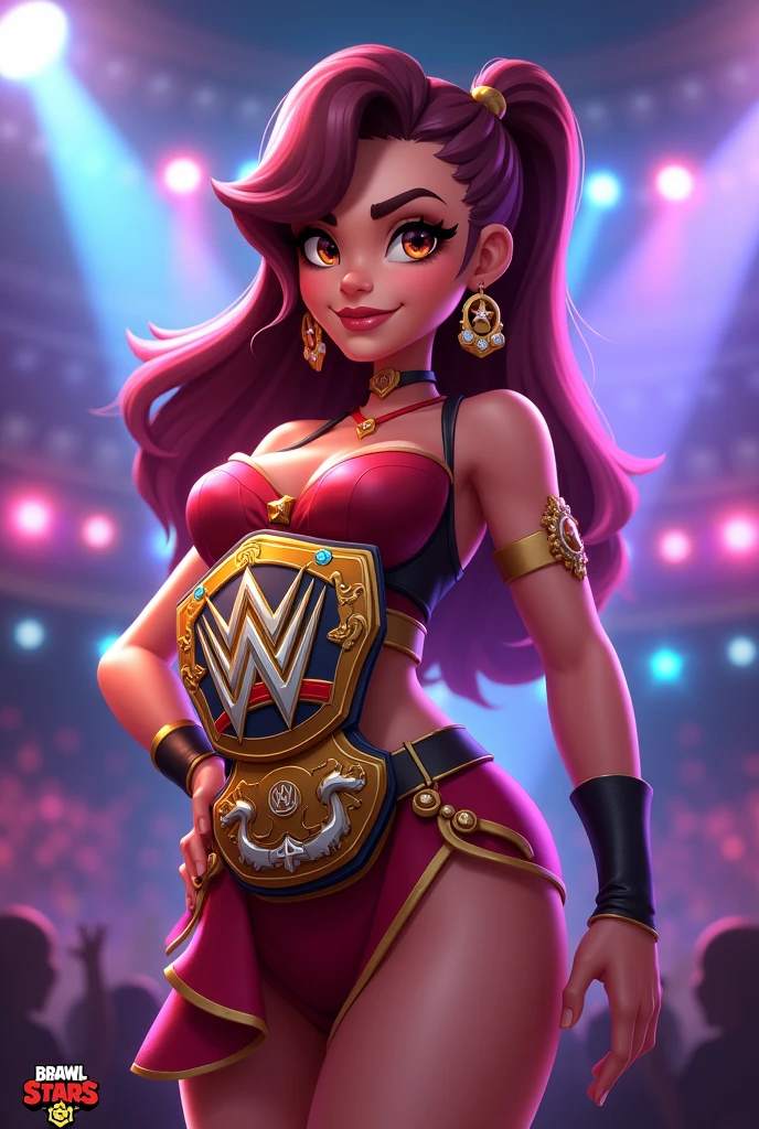 Create WWE belt for the character Melodie from Brawl Stars