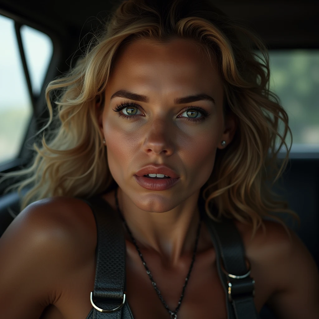 Scarlett Johansson big, hottest, wearing harness