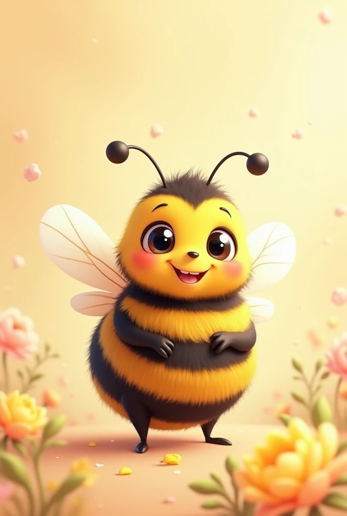 generate a cute bee image to use as a header