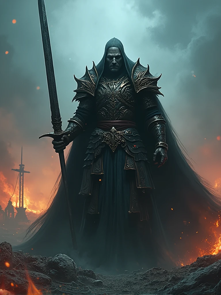 Hear the cry of war louder than before
With his sword in hand to control the land
Crushing metal strikes on this frightening night
Fall onto your knees for the phantom lord