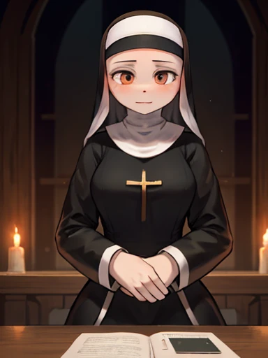 The Nun's Secret , Girl , (reverence) , my heart is beating , (pee:0.9) , (legs apart:0.3)