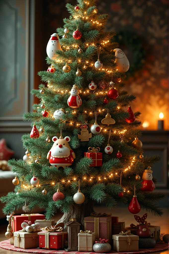 Christmas tree Decorate the tree Put all the creations in the best possible way It's like someone lives on that tree Build in high quality