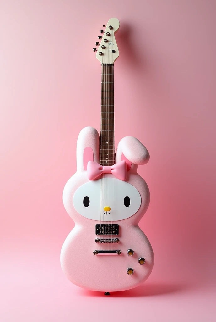 A guitar with the face of my melody from sanrio