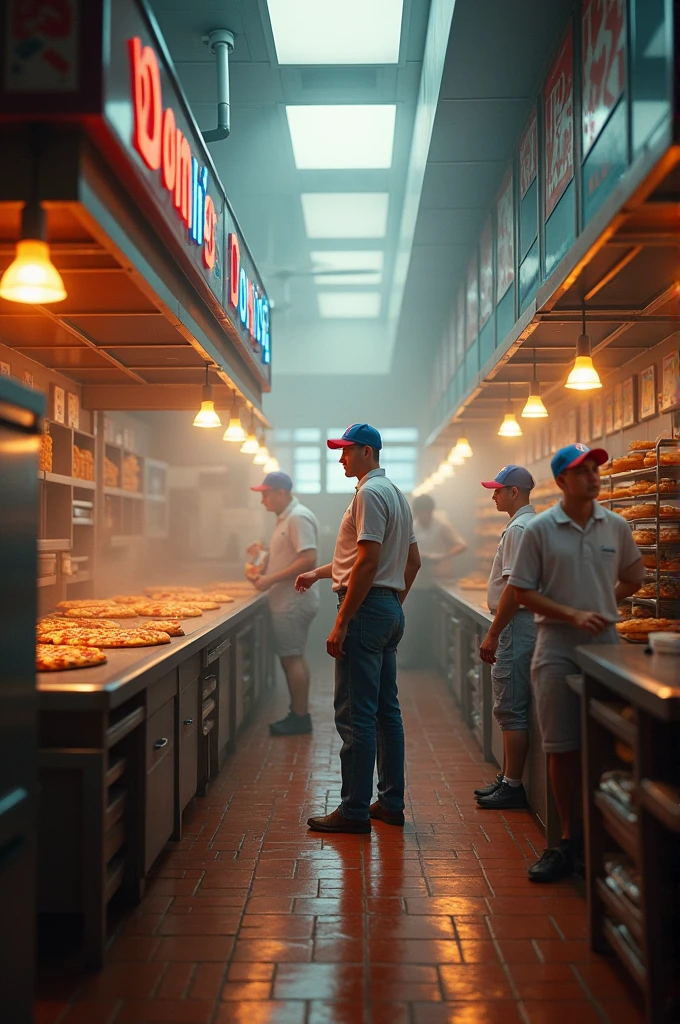 Create an image where I pretend I'm at Domino's pizza