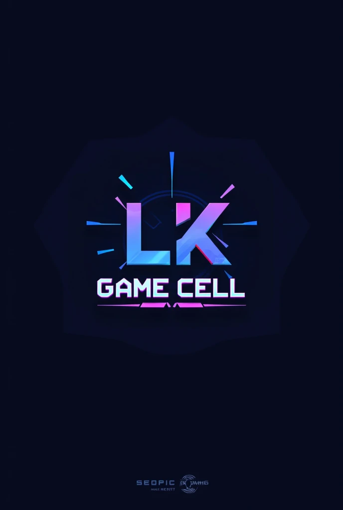 Make a logo that says LK Game Cell, with a video game controller or something related to that