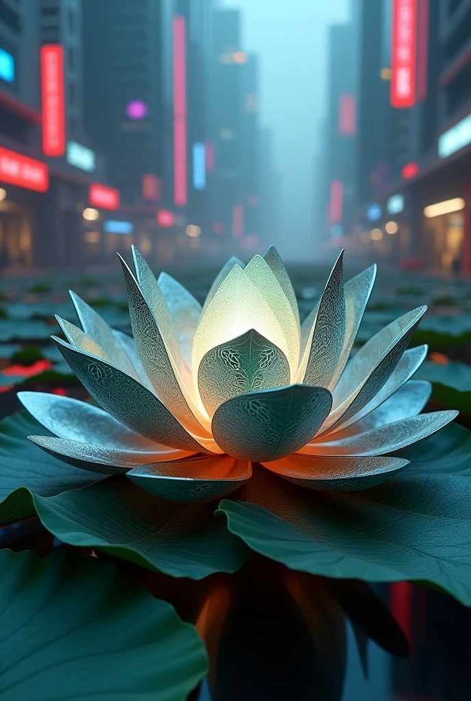 futuristic marijuana style lotus flower