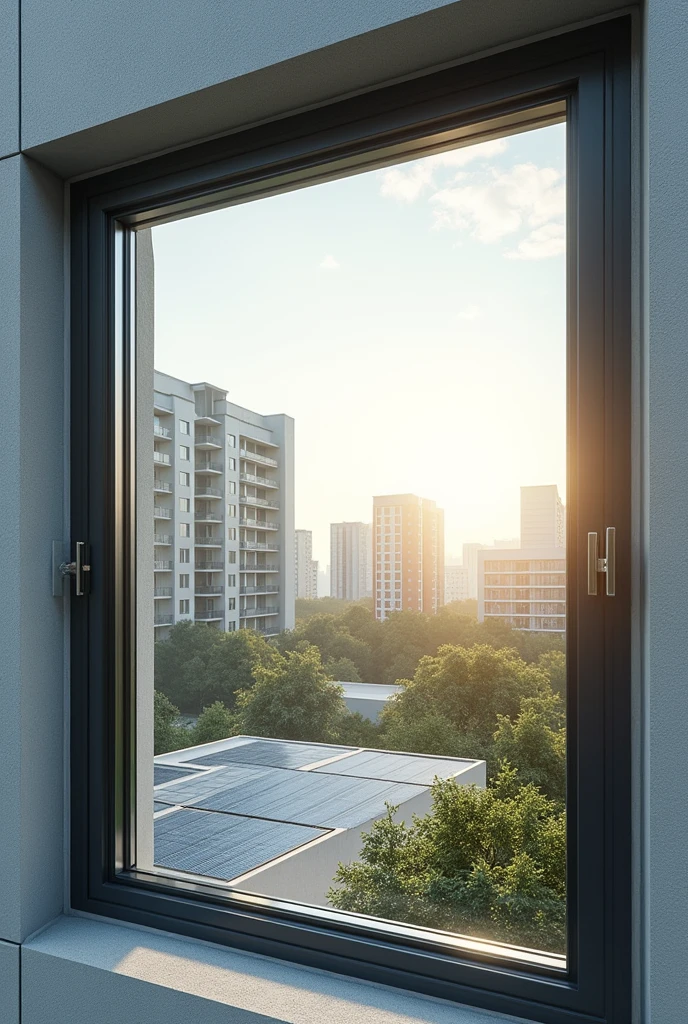 create a product that is; Windows that are also solar panels. (a single product)
