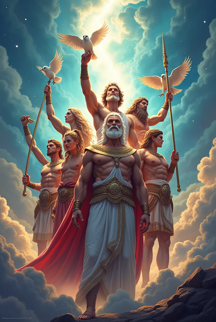 Animated Olympian Gods for use in a logo