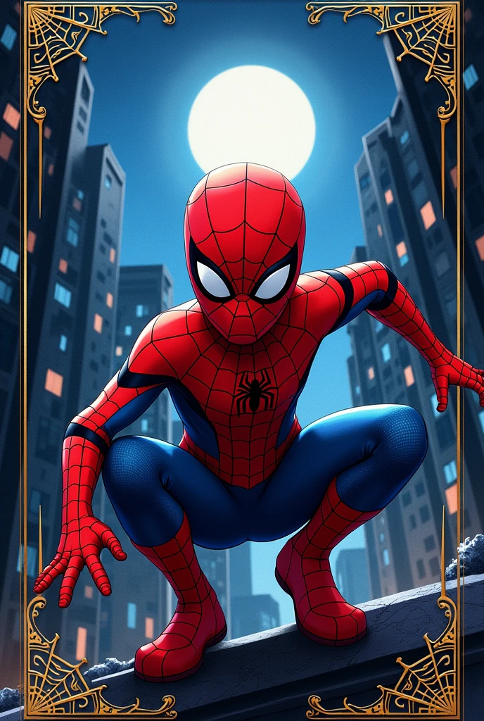 Elegant invitation card, of spiderman theme, 6th birthday, man