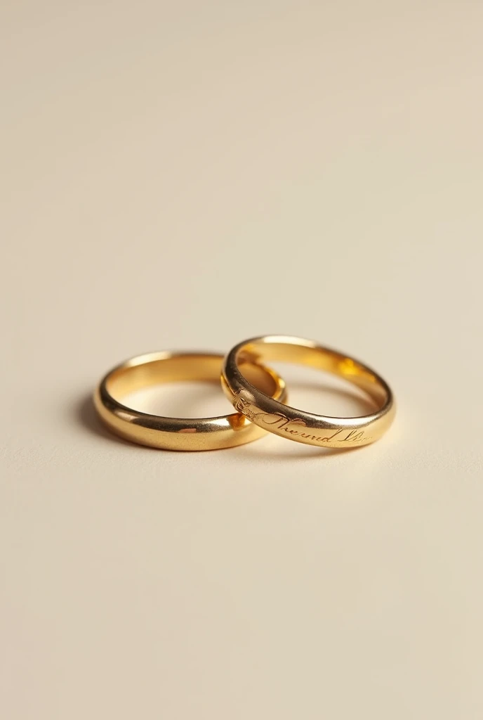 Simple gold wedding rings