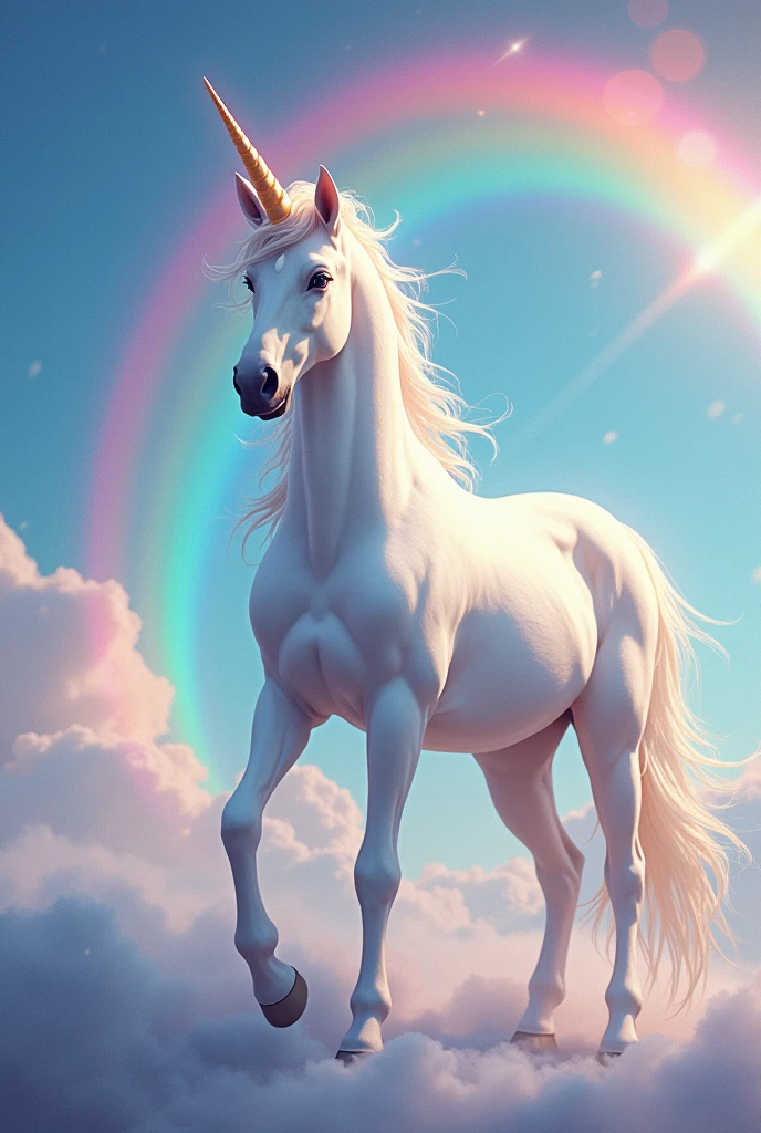 Unicorn on a rainbow