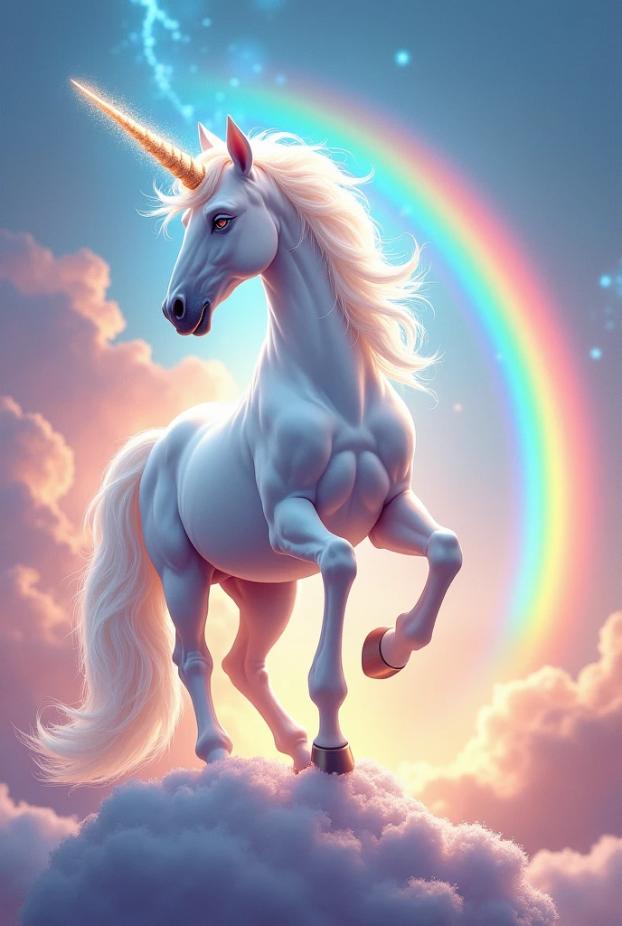 Unicorn on a rainbow