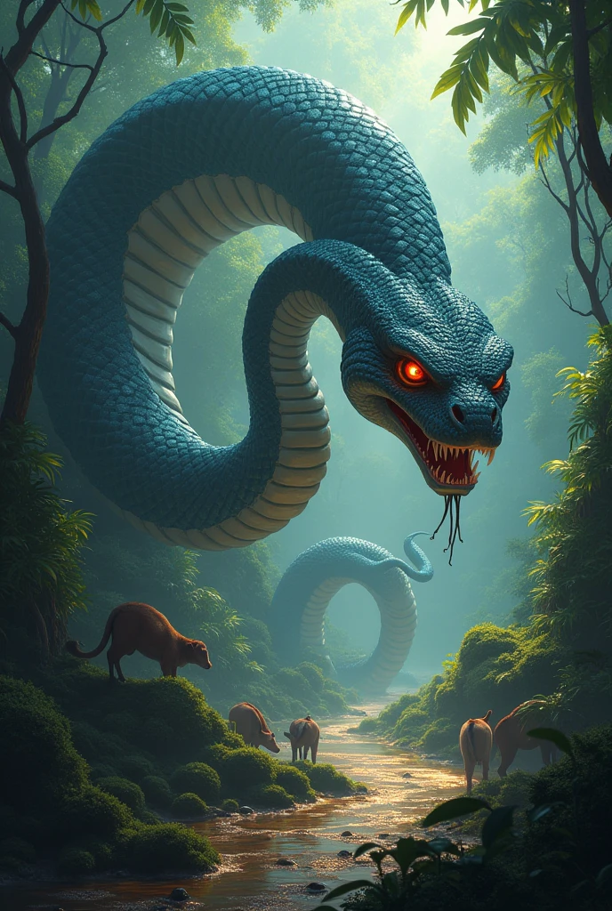 Kalia snake is cruel and terrorizes all the animals in the jungle, 