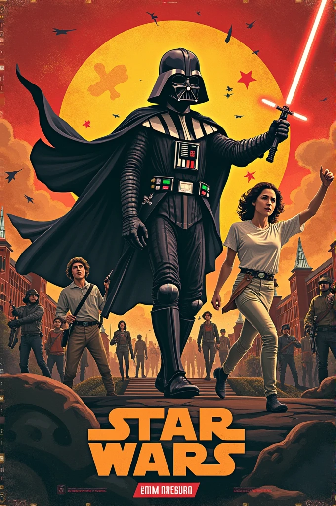 Star Wars poster based on agitation and propaganda, at a public university.