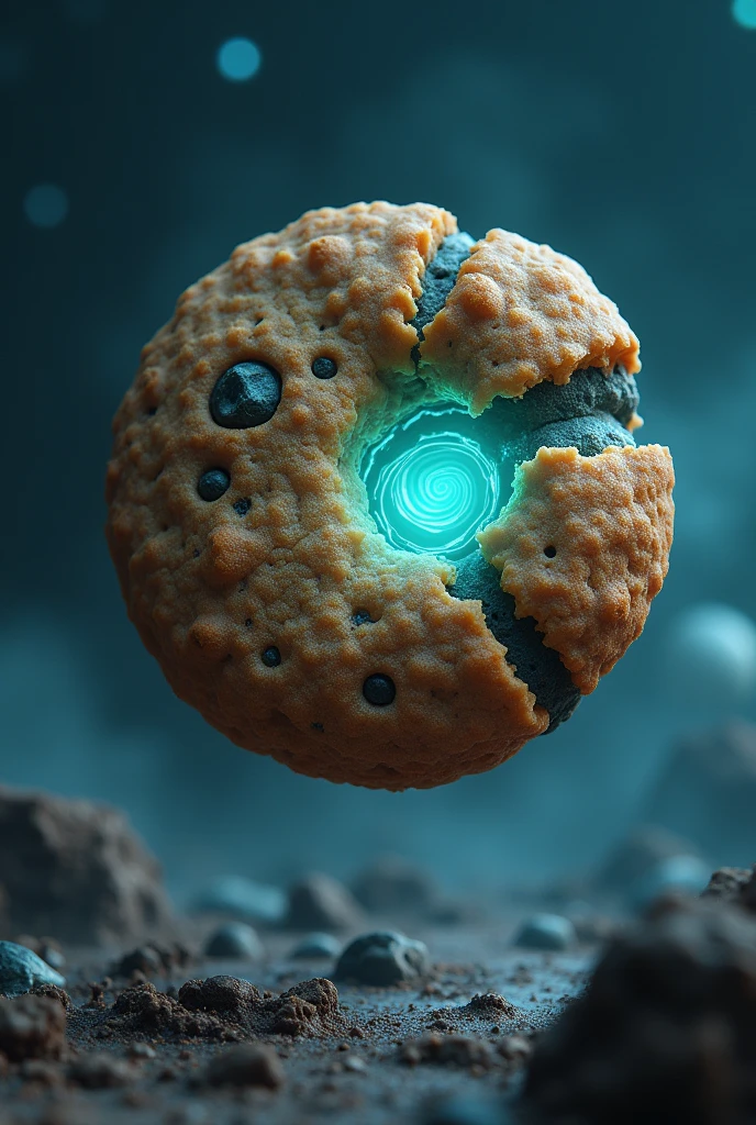 Bitten cookie from another planet