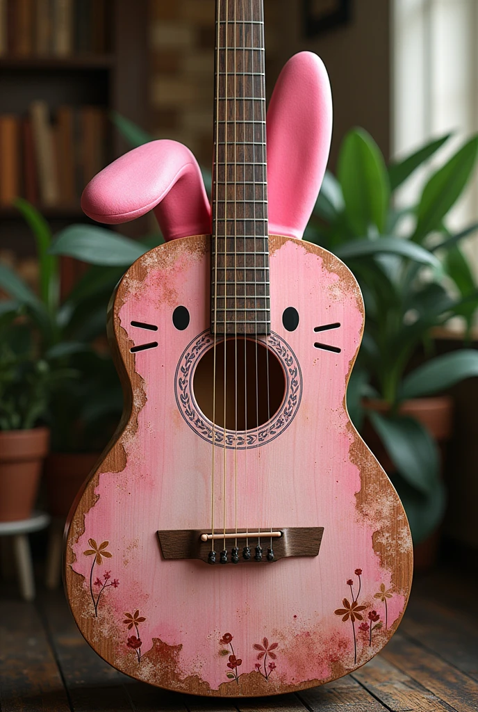 A guitar from my melody from sanrio ( that it is a rustic guitar)