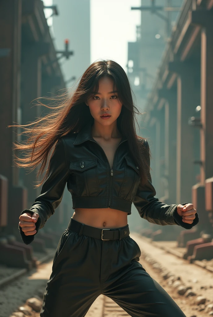 (best quality:1.4), (masterpiece:1.4), (highres:1.2), (extremely detailed:1.2), human body ratio,
1girl, korean girl, (each girl wearing different fashion:1.4), dynamic pose, powerplant,