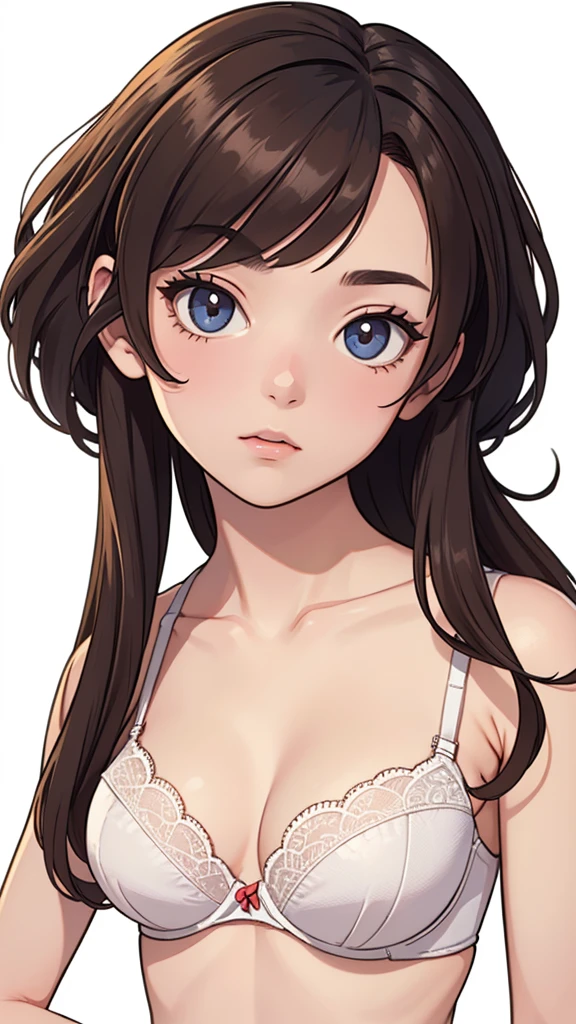 (((masterpiece, best quality, ultra highres, 1 girl, solo, no background))), super detailed skin and face and eyes and finger, beautiful japanese woman, small breasts:1.5, skinny, light brown hair, very short mush hair, cowboy shot, white background, 2D anime, boyish, expressionless, Various clothes, Various poses, Please draw the entire character within the frame, ensuring that the head, arms and legs are not cut off, with the character positioned centrally, female genitals visible through tight clothing, bra less,