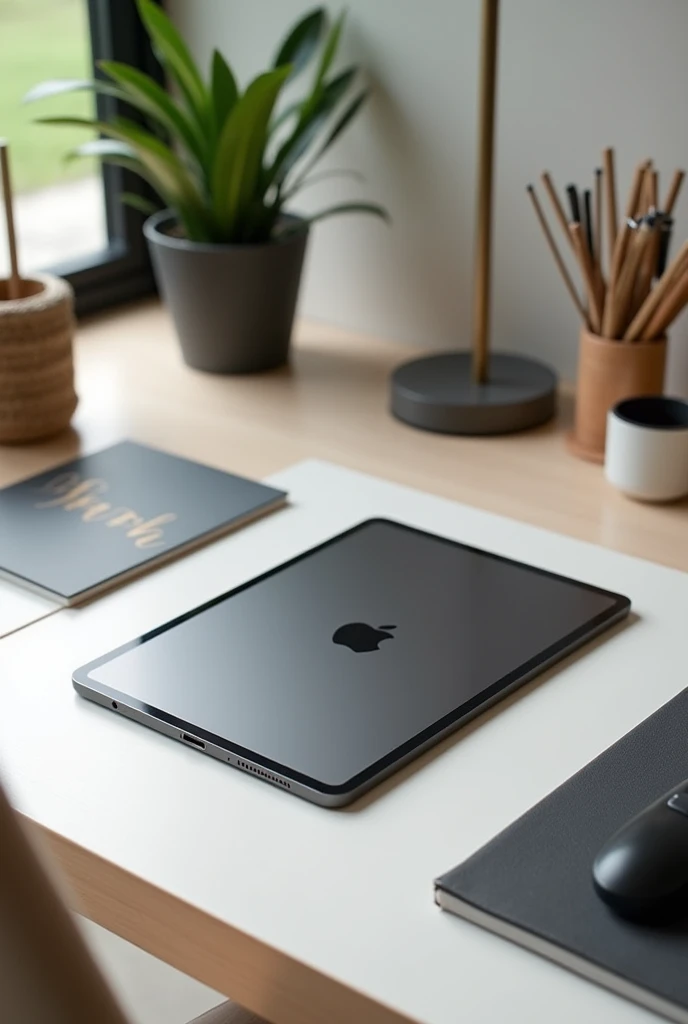 iPad with a nice set up so that the iPad is directly in front of the picture