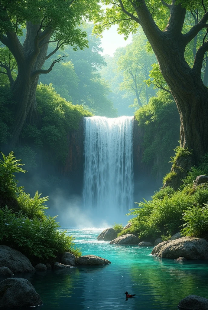Sherwood Forest with waterfall details