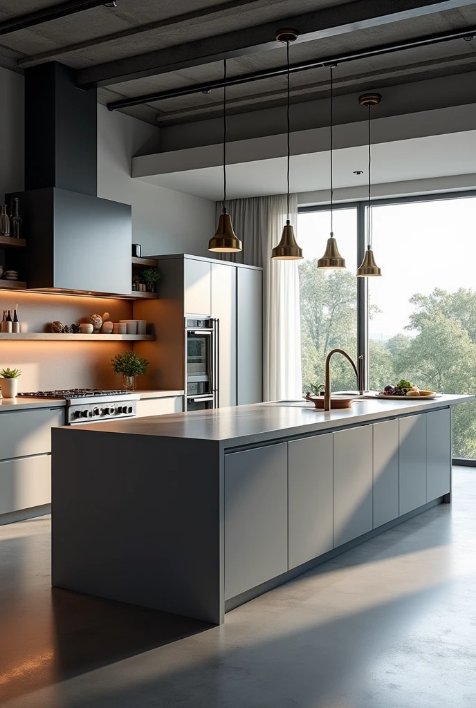Create a modern and professional kitchen environment for me. With dimensions of 1080 x 566