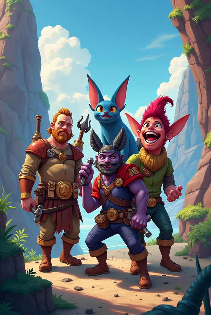 Make a vox machina style art, do it literally in the same art style they use, Make it less realistic
