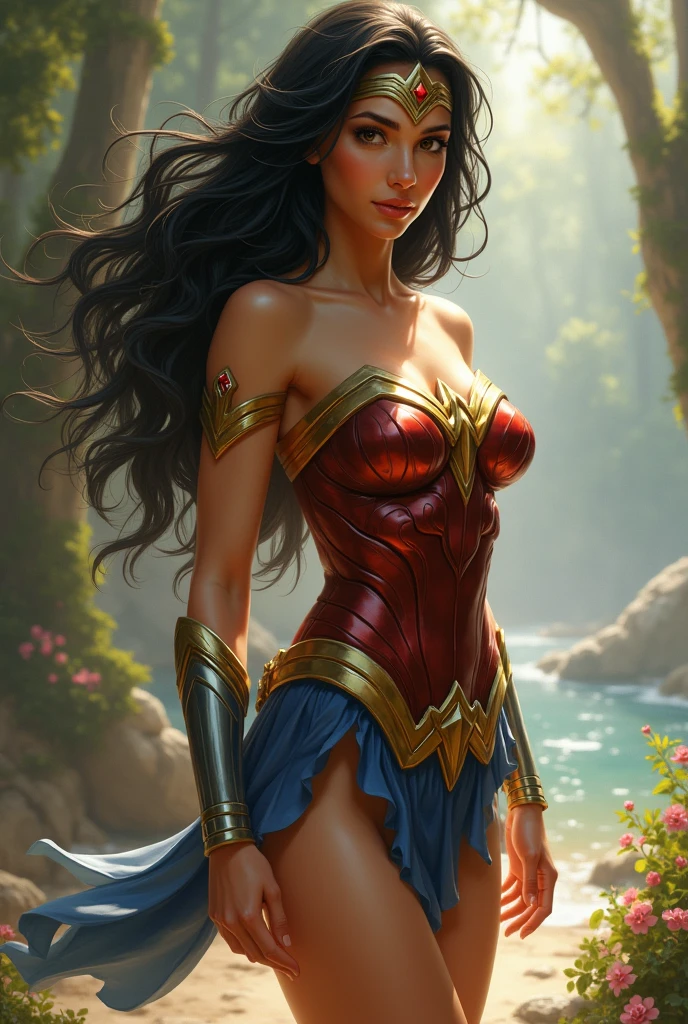 Wonder Woman completely naked
