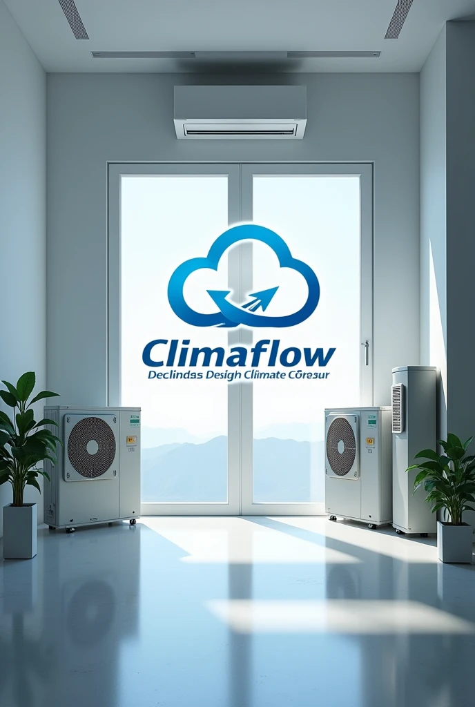 Make an advertisement for an air conditioning installation company called Climaflow Without using people And that it is very current 