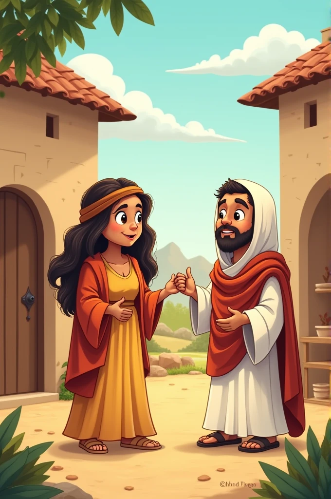 Create cartoons of the story of the Shunammite woman