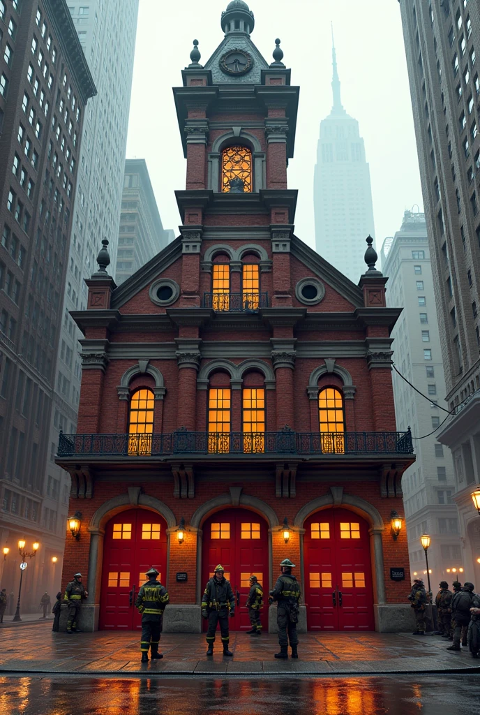 Highly detailed Chicago fire station,